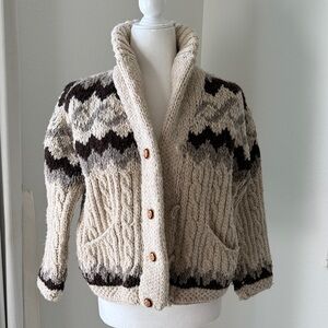 Knit cardigan sweater